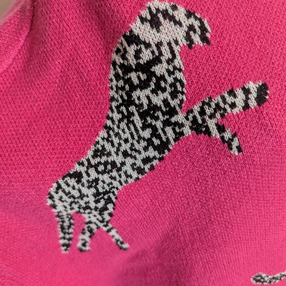 Pink Leopard Print Women's Sweater - Picture 2 of 5